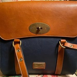 Simply Noelle Black and Tan leather crossbody/shoulder bag